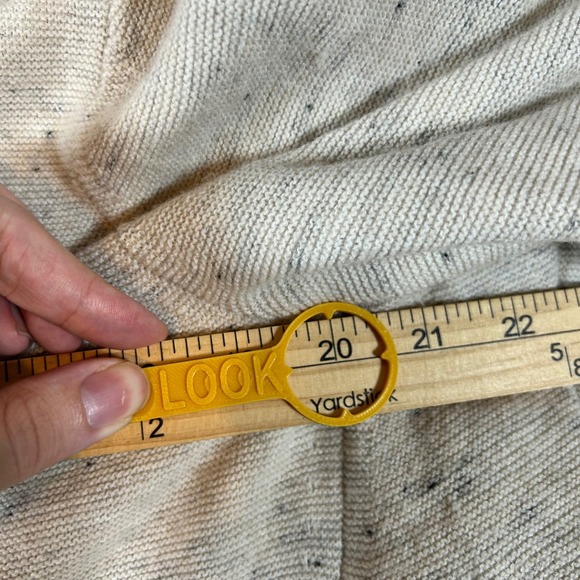 Eileen‎ Fisher Speckled Open Front Cardigan Sweater Knit Beige Large Wool Blend - Picture 6 of 7